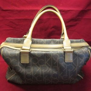 Calvin Klein Signature Brown Leather Handbag
